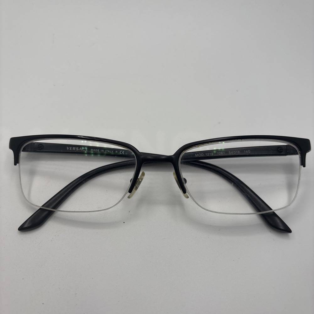 Versace MOD. 1219 1261 Half Rim Black Eyeglasses Optical Frame 54-18-140mm #D110 - Picture 7 of 8